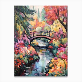 Autumn Gardens Painting Butchart Gardens Canada 1 Canvas Print