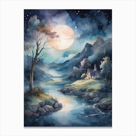 Night In The Mountains Canvas Print