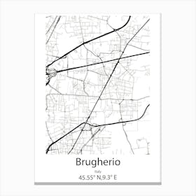 Brugherio,Italy Minimalist Map Toile