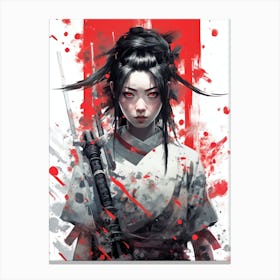 Ninja Girl Japan Art Canvas Print