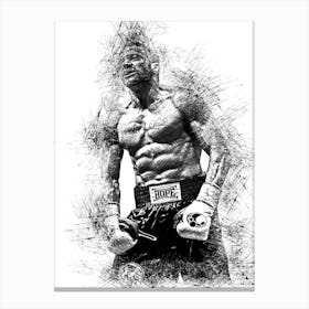 Southpaw Sketch Drawing Canvas Print