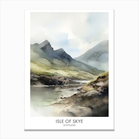 Isle Of Skye 5 Watercolour Travel Poster Canvas Print