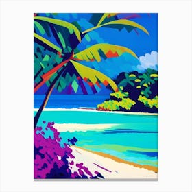 Muri Beach Cook Islands Colourful Painting Tropical Destination Canvas Print