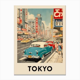 Tokyo Retro Travel Poster 1 Canvas Print