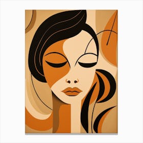 Abstract Portrait Of A Woman 2 Canvas Print