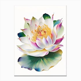 Lotus Flower Petals Decoupage 5 Canvas Print