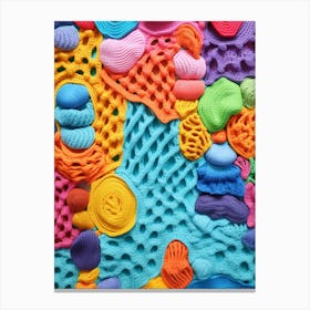 Crochet Bright Colours Canvas Print