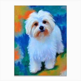 Coton De Tulear 2 Fauvist Style dog Canvas Print