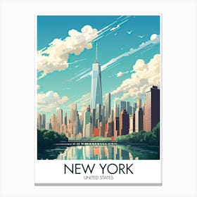 New York Travel Print United States Gift Canvas Print