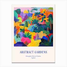 Colourful Gardens Birmingham Botanical Gardens 3 Blue Poster Canvas Print