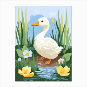 Baby Animal Illustration  Duck 5 Canvas Print