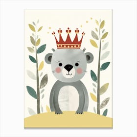 Little Koala 3 Wearing A Crown Canvas Print