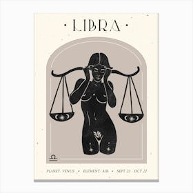 Libra Celestial Canvas Print