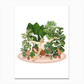 Mia The Plant Lover Canvas Print