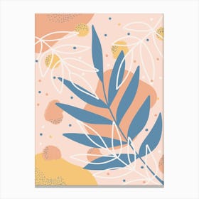 Summer Pattern Tropical Design Nature Green Plant Canvas Print