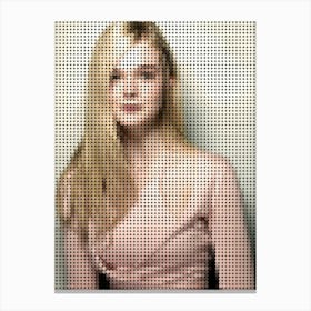 Elle Fanning In Style Dots Canvas Print