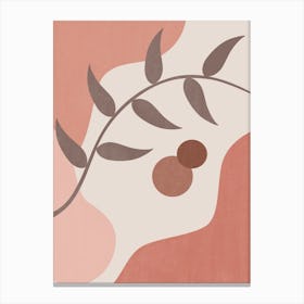 Calming Abstract Painting in Warm Terracotta Tones 1 Canvas Print