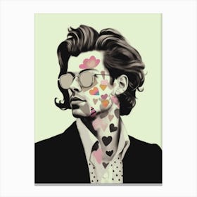 Harry Styles Heart Collage 3 Canvas Print