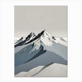 Minimalist Mountain Range Art Print (2) Canvas Print