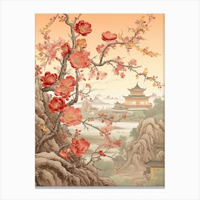 Japanese Quince Victorian Style 3 Canvas Print