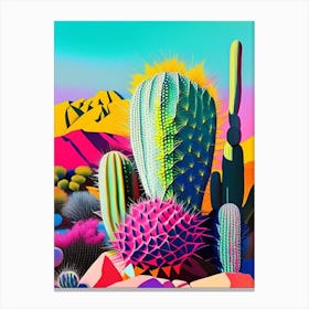 Mammillaria Cactus Modern Abstract Pop Canvas Print
