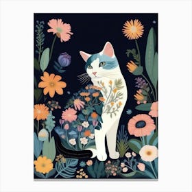 Cat In The Garden 10 Canvas Print