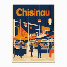 Aihrgdesign A 1970s Inspired Travel Poster For Chisinau Depic 67d711d1 38e8 4414 Bda8 8c5b698f3f0c 2 Canvas Print