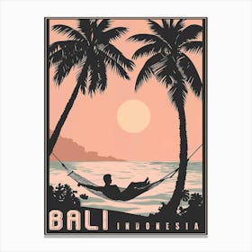 Paradise Found: Bali in Vintage Pink Poster Canvas Print