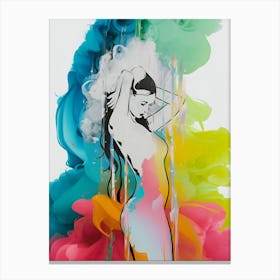 Girl painting Canvas Print