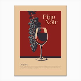 Pino Noir Wine Canvas Print