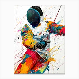 Fencer 1 sport Canvas Print