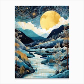 Moonlight River 1 Canvas Print