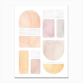 Watercolor Abstract shapes Canvas Print