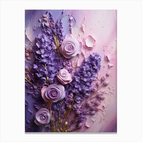 Abstract Of Lavender Flowers Canvas Print