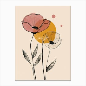 Flagstaff Flower Market Boho Minimalist Style Canvas Print