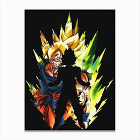 Anime Negative Space ― Super Saiyan Goku Canvas Print