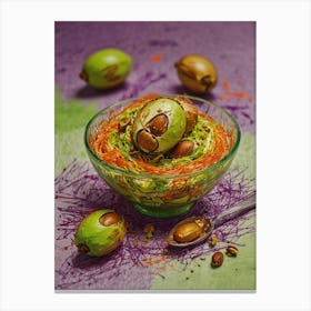 Pistachios In A Bowl 4 Canvas Print