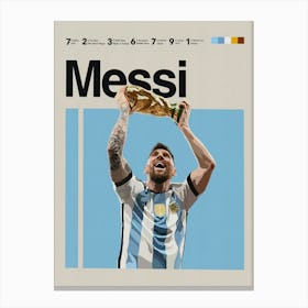 Lionel Messi Argentina 8 Canvas Print