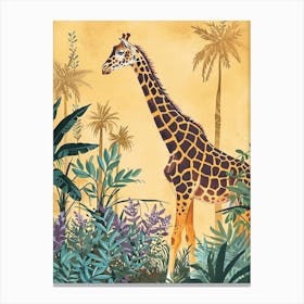 Giraffe Storybook Watercolour Inspired 1 Canvas Print