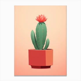 Cactus In A Pot 1 Canvas Print
