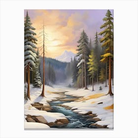 Winter Landscape Painting 19 Canvas Print