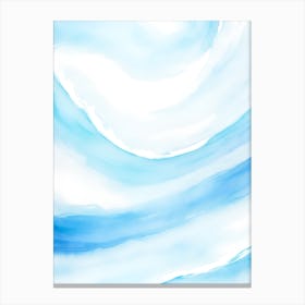 Blue Ocean Wave Watercolor Vertical Composition 29 Canvas Print