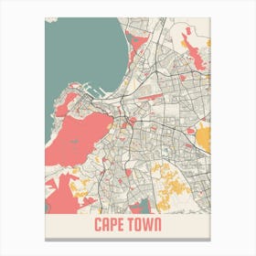 Cape Town Map Poster Canvas Print