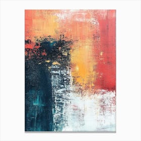 Abstract Textured Acrylic Painting On Canvas Canvas Print