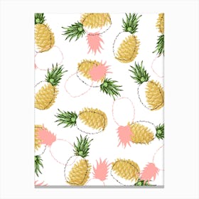 Pineapples & Pine Cones Canvas Print