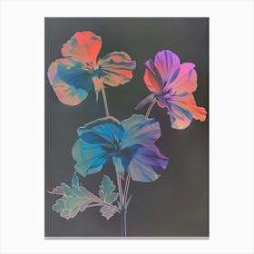 Iridescent Flower Geranium 1 Canvas Print