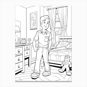 Andy S Room (Toy Story) Fantasy Inspired Line Art 4 Canvas Print