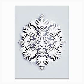 Winter Snowflake Pattern, Snowflakes, Marker Art 4 Canvas Print