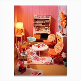 Barbie Retro Home Interior Kitsch 3 Canvas Print