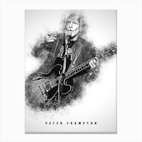 Peter Frampton Guitarist Sketch Canvas Print